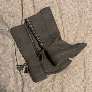 Sparkle and tassel dress boots